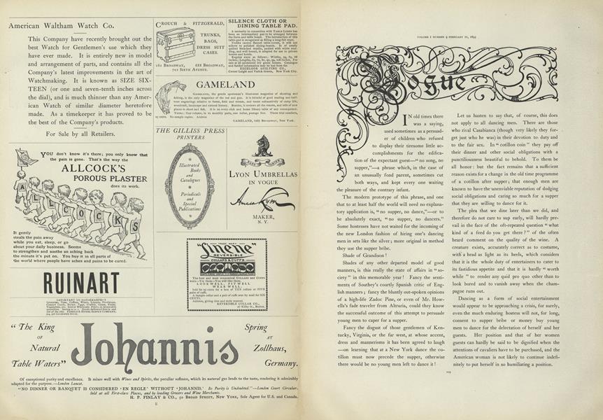 In Old Times There Was a Saying...