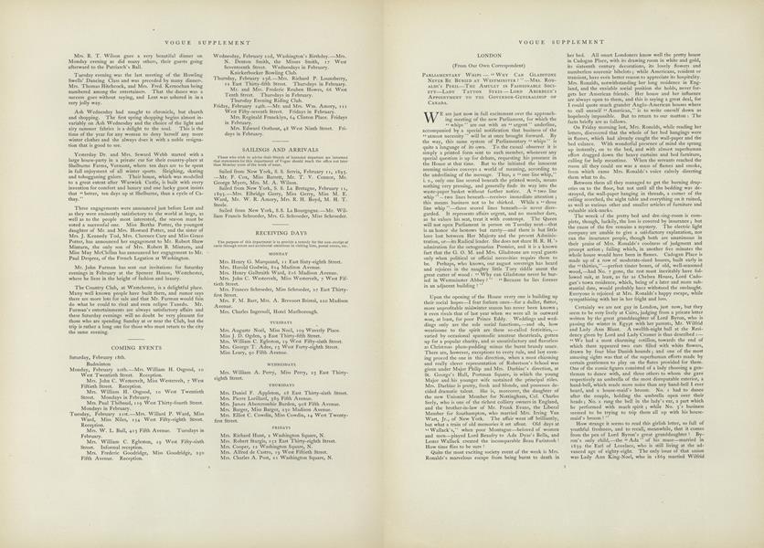 London: Parliamentary Whips...