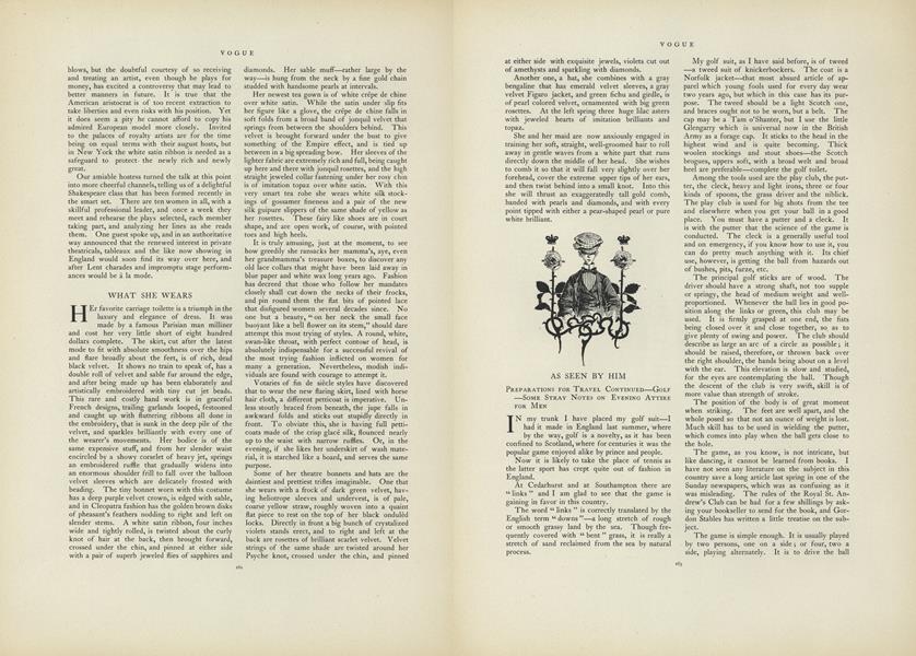 As Seen by Him: Preparations for Travel Continued...