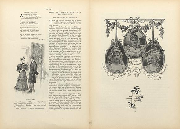 From the Sketch Book of a Boulevardier