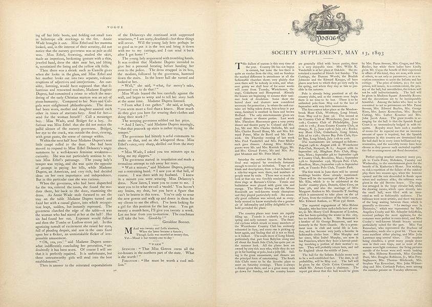 Society Supplement, May 13, 1893