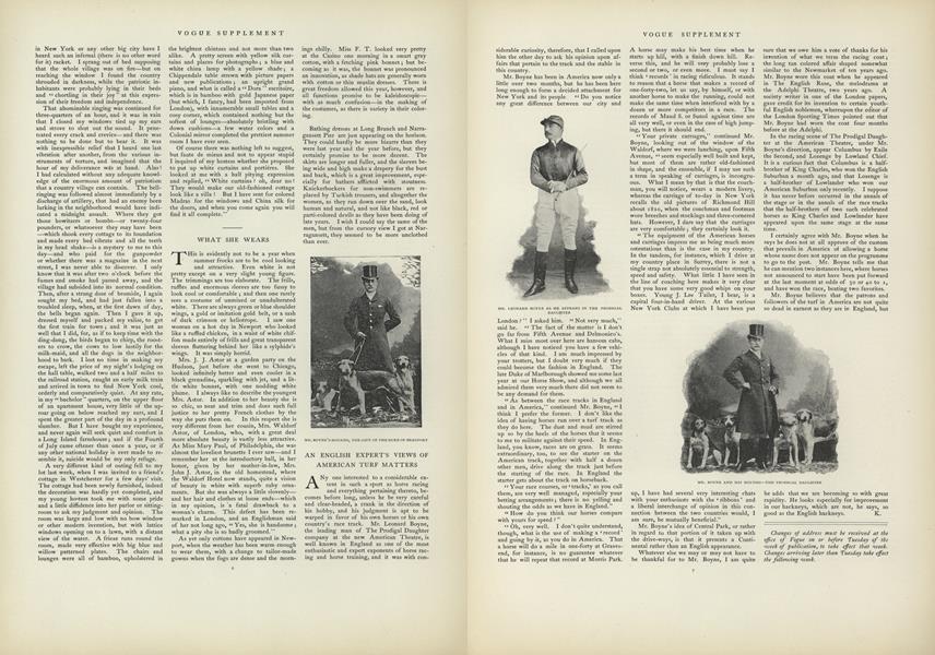 An English Expert's Views of American Turf Matters