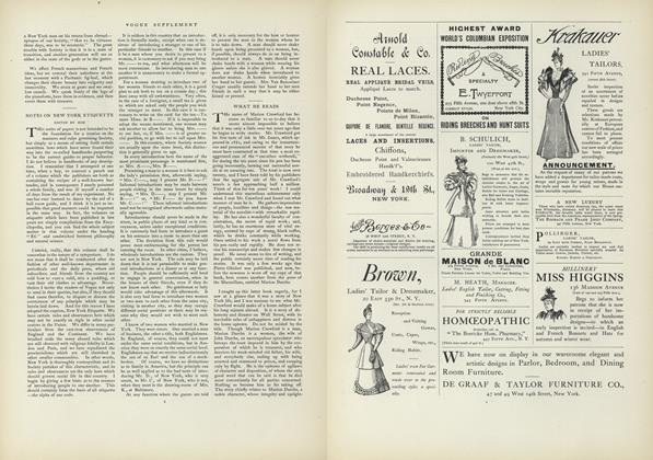 Notes on New York Etiquette: Edited by Him