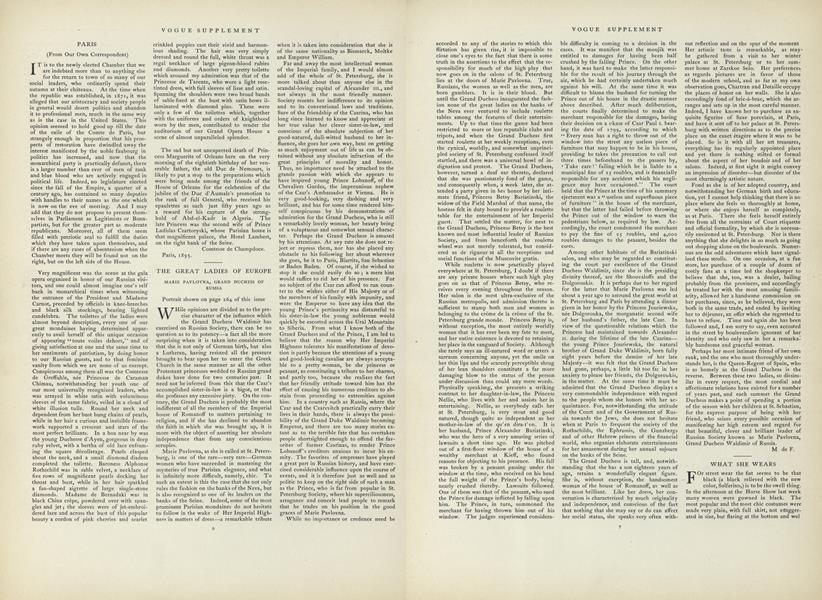 The Great Ladies of Europe