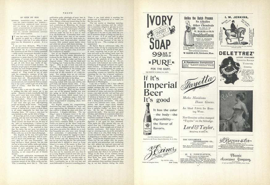 As Seen by Him: Newport Depressing