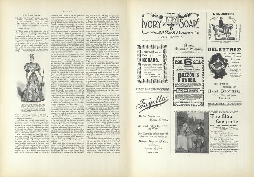 What She Wears: The Accepted "Best" Model for Lawn Gowns