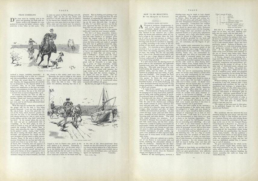 How To Be Beautiful: Chapter 1, the Dressing-Room and Baths