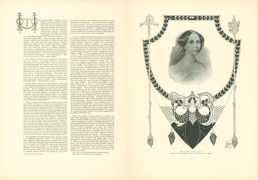 The Unwarrantable Arrogance of Hu- manity...