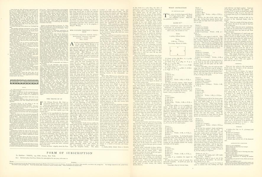 Miss Pauline Whitney's Trousseau