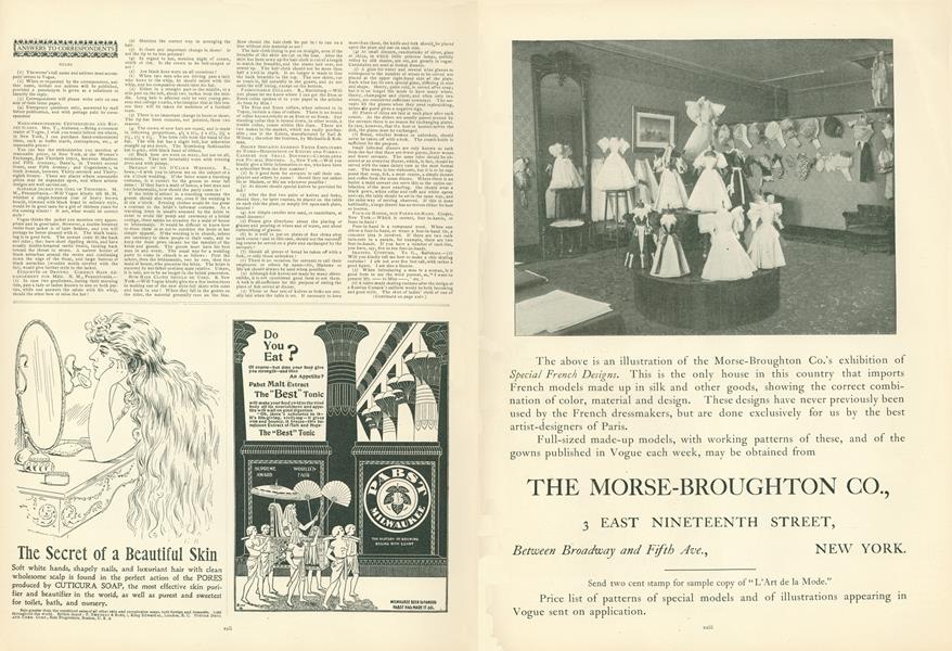 Answers to Correspondents