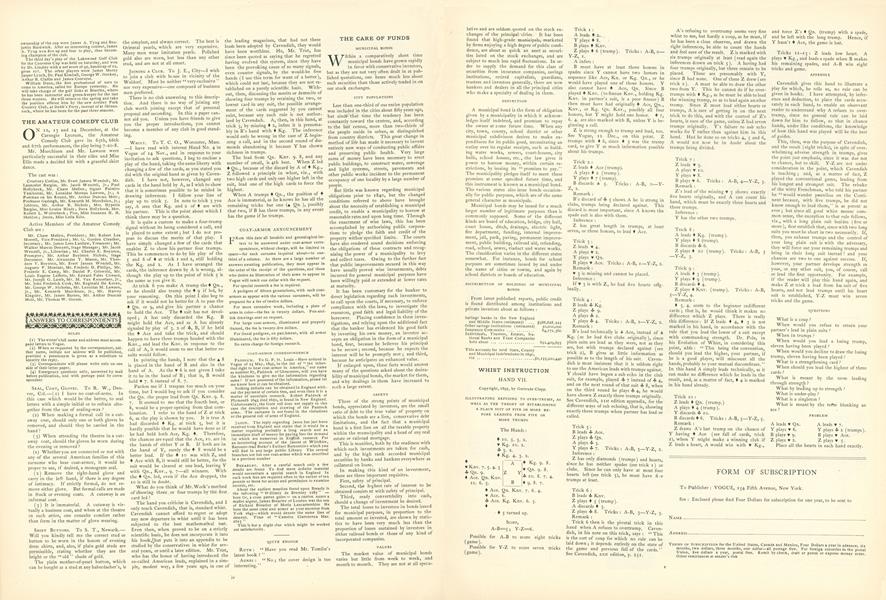 Whist Instruction: Hand VII