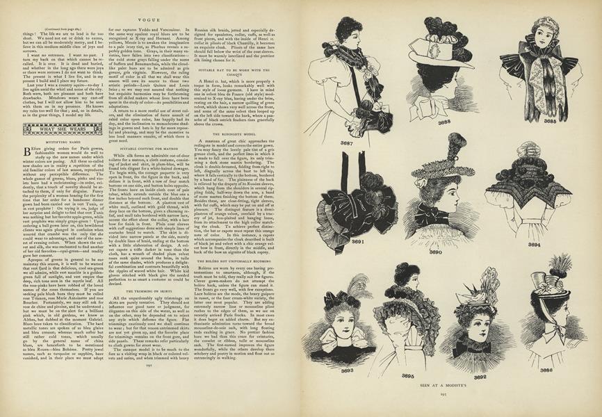 What She Wears: Mystifying Names