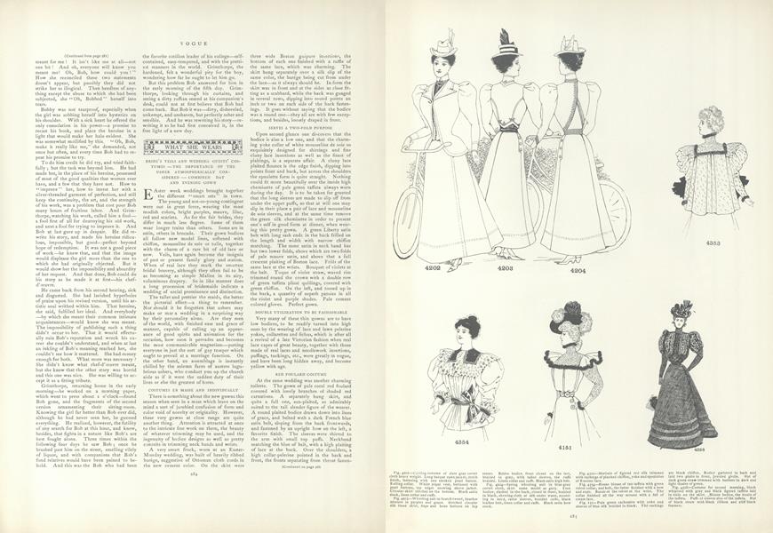 What She Wears: Bride's Veils and Wedding Guests' Costumes...