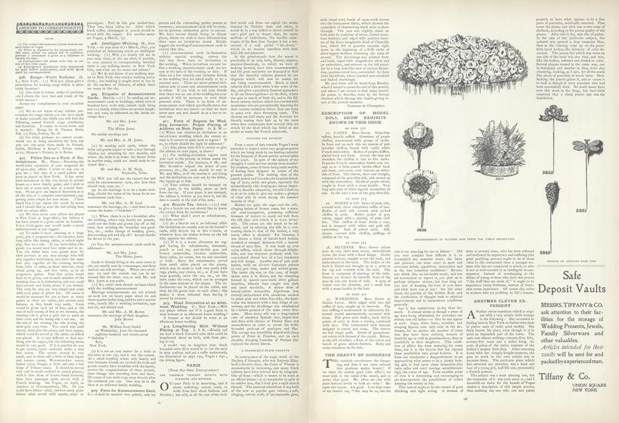 Answers to Correspondents