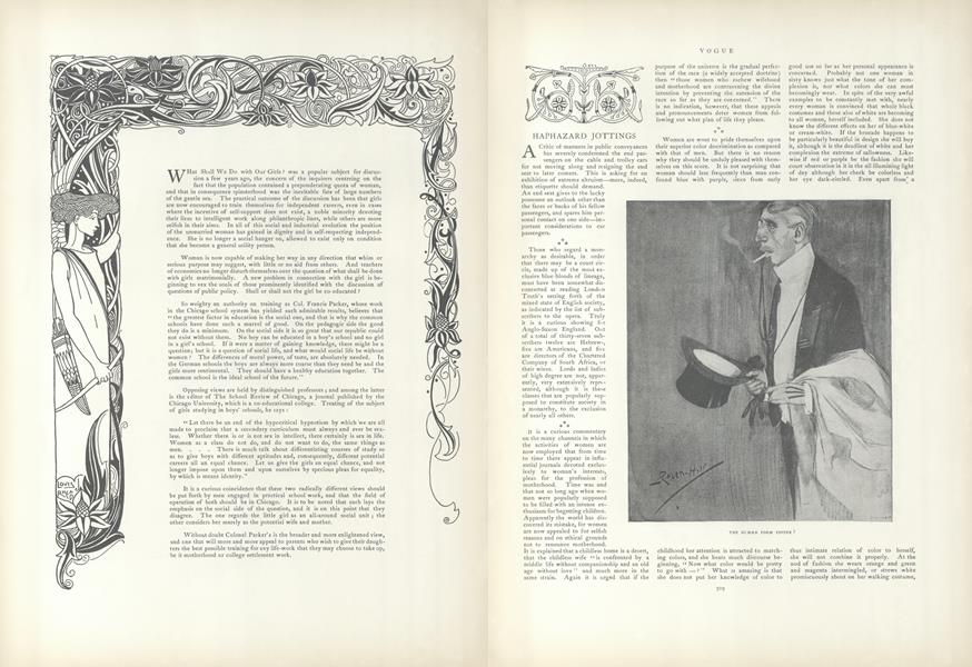 Social Topics: Shall Our Girls Be Co-educated?