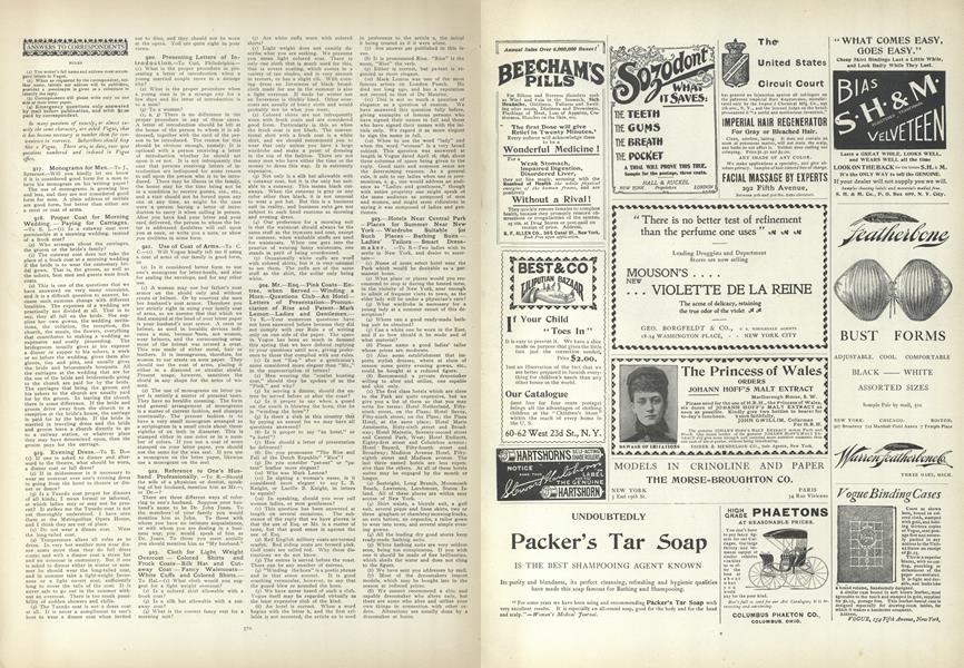 Answers to Correspondents