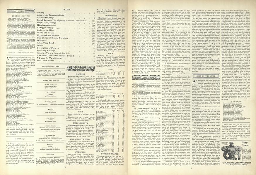 Answers to Correspondents