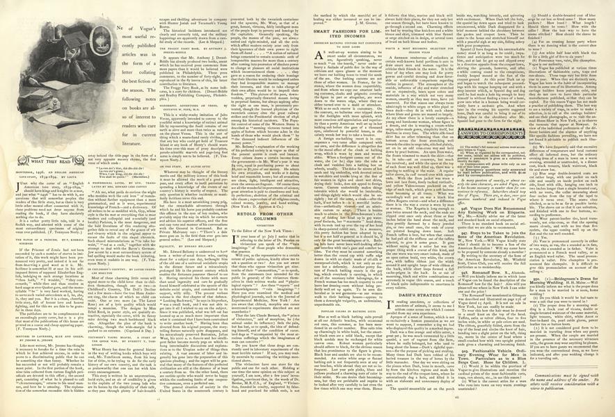 Smart Fashions for Limited Incomes: American Bathing Customs Not Conducive to Good Looks