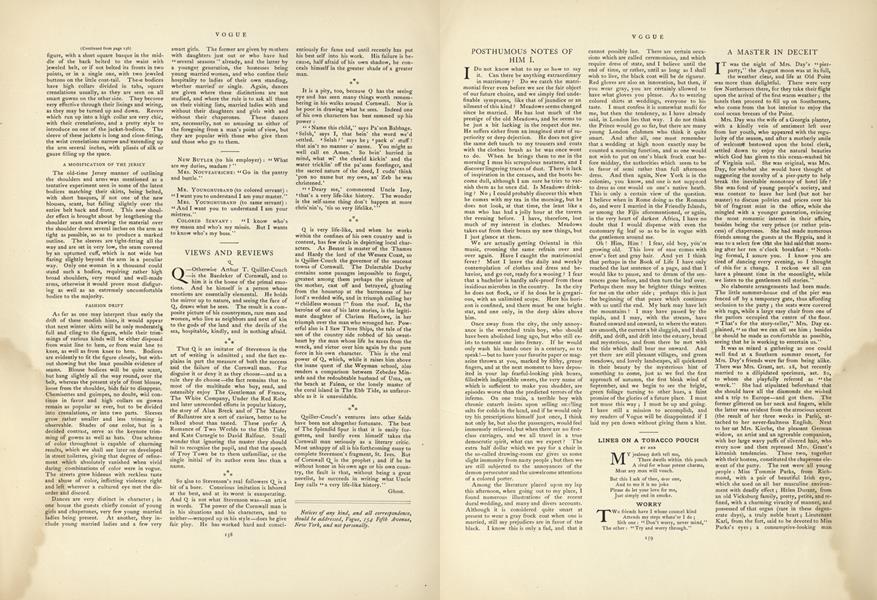 Posthumous Notes of Him I