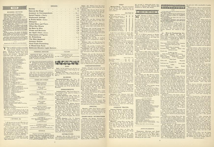 Answers to Correspondents