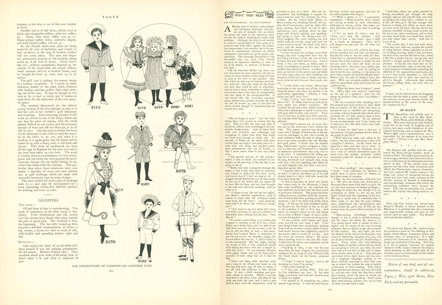 The Materfamilias. By Ada Carrington