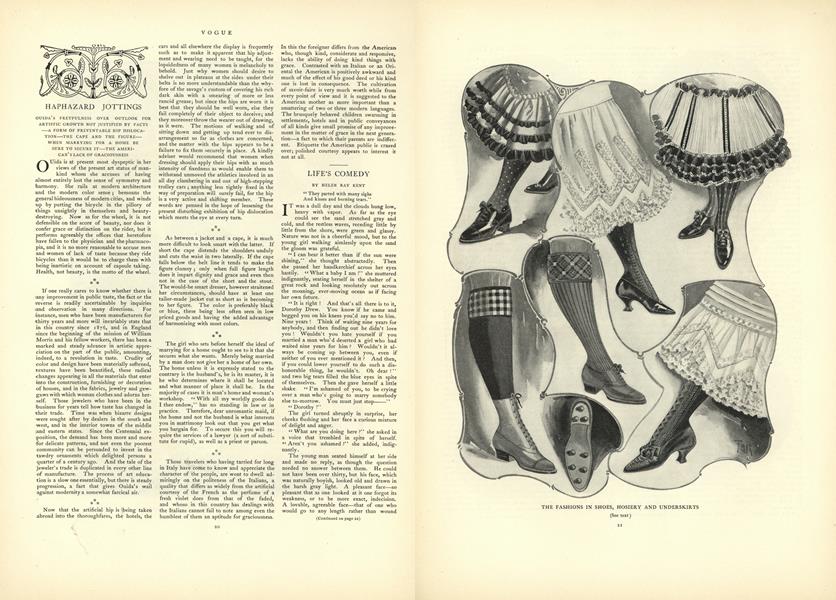 Haphazard Jottings Ouida's Fretfulness Over Outlook for Artistic
