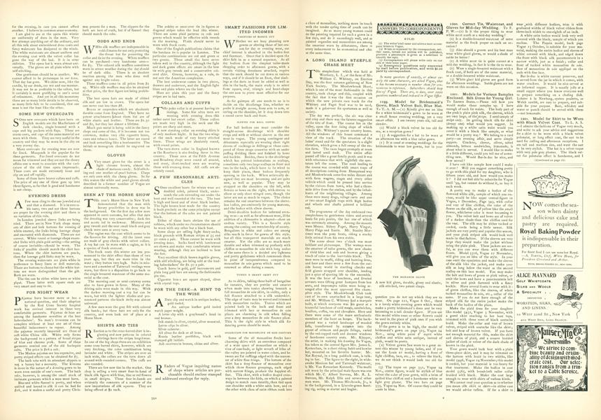 Answers to Correspondents