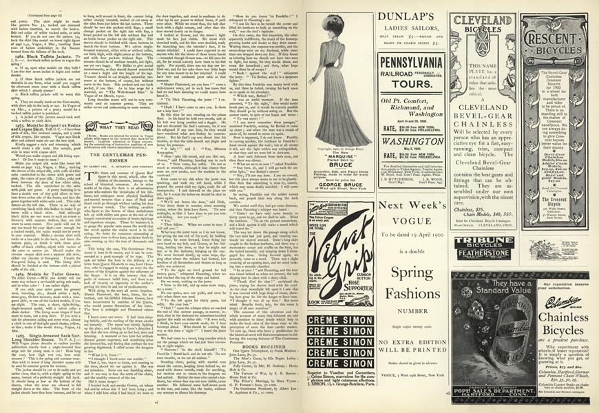 The Gentleman Pensioner | Vogue | APRIL 12, 1900