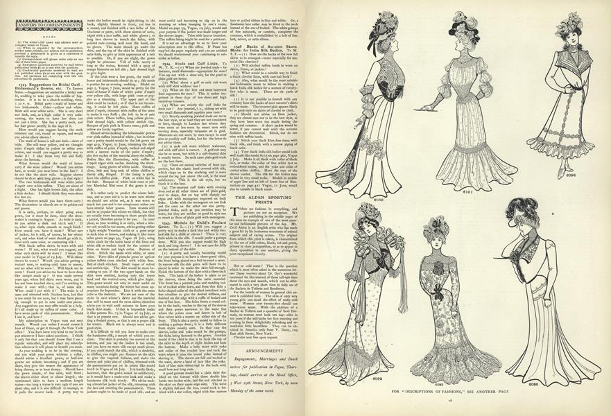 Suggestions for Bridal Outfits, Bridesmaid's Gowns, Etc./Studs and Cuff Links...