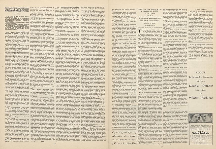 Answers to Correspondents