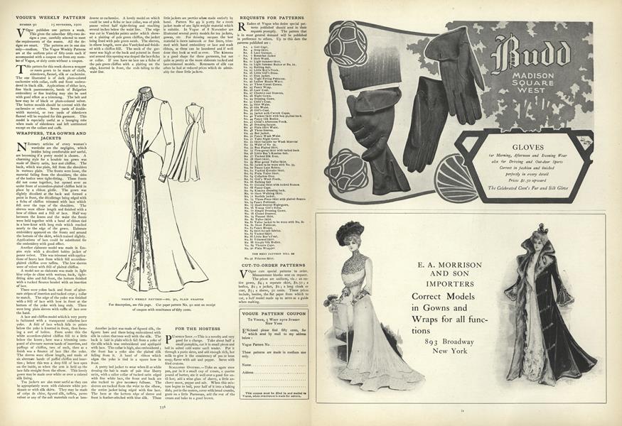 Vogue's Weekly Pattern | Vogue | NOVEMBER 15, 1900