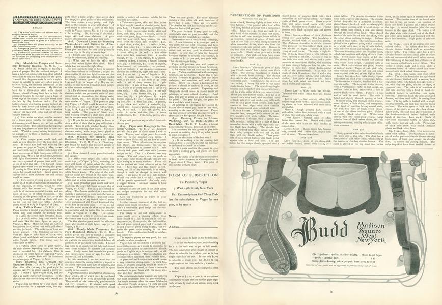 Answers to Correspondents
