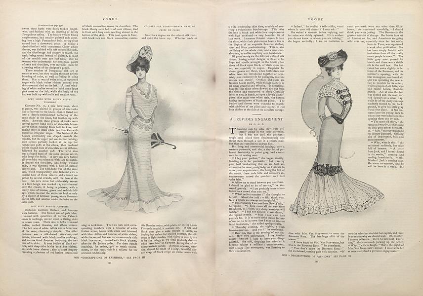 A Previous Engagement Vogue June 6, 1901