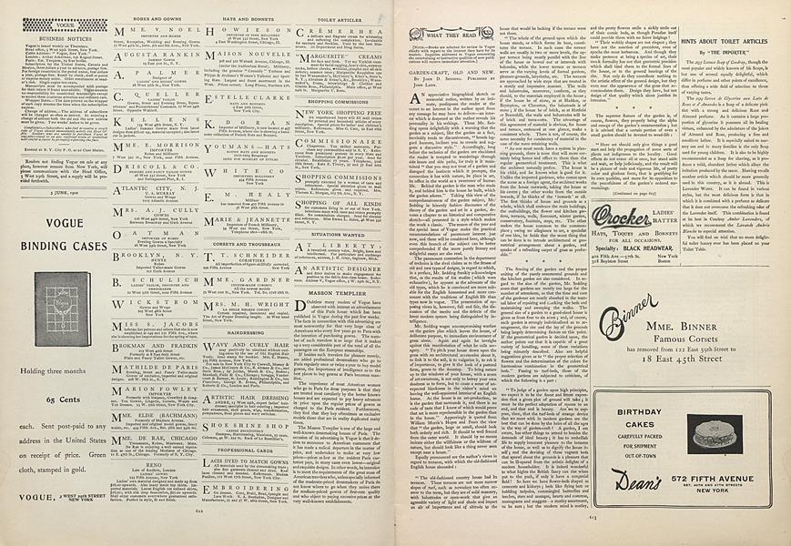 Garden-Craft, Old and New. By John D. Sedding | Vogue | June 5, 1902