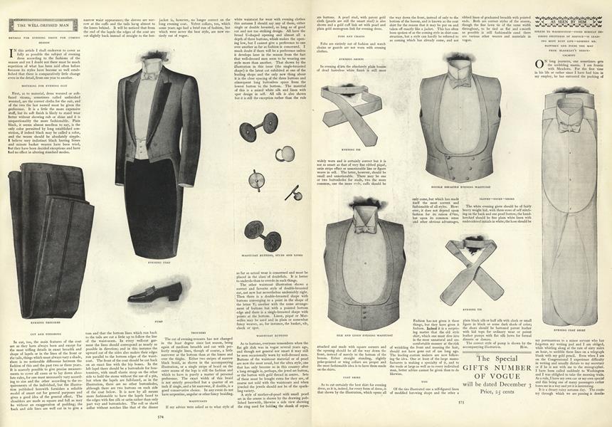 The Well-Dressed Man | Vogue | NOVEMBER 5, 1903