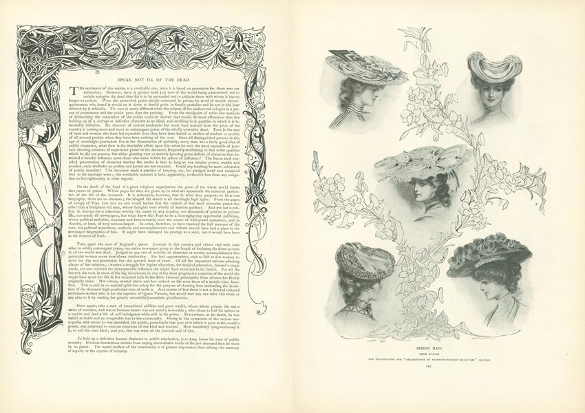 Speak Not Ill of the Dead