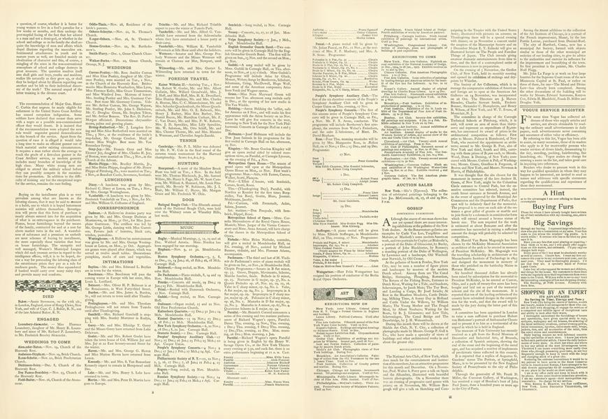 Society | Vogue | November 10, 1904