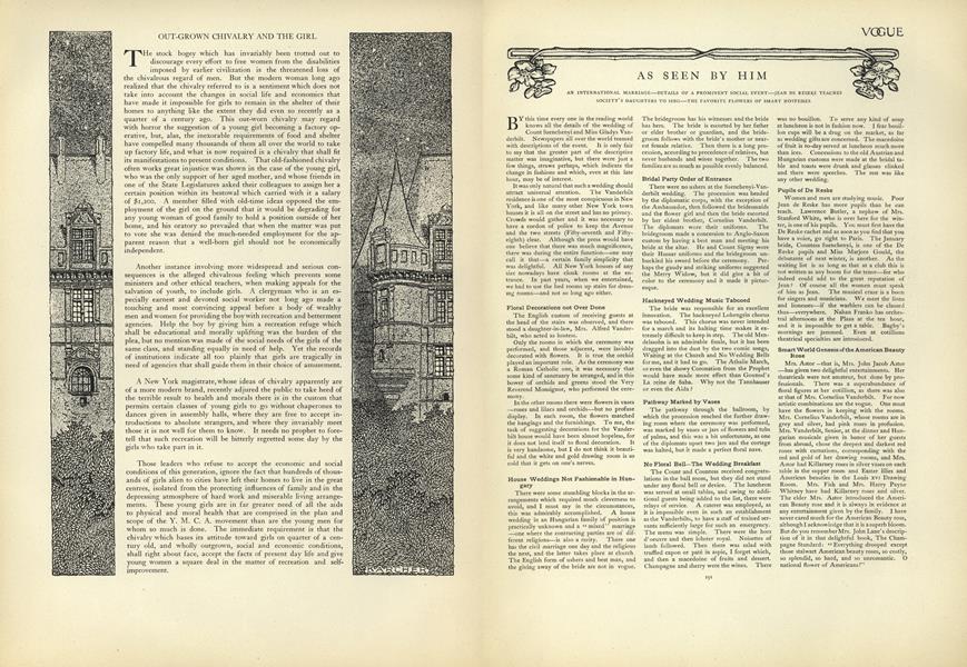 Out-Grown Chivalry and the Girl