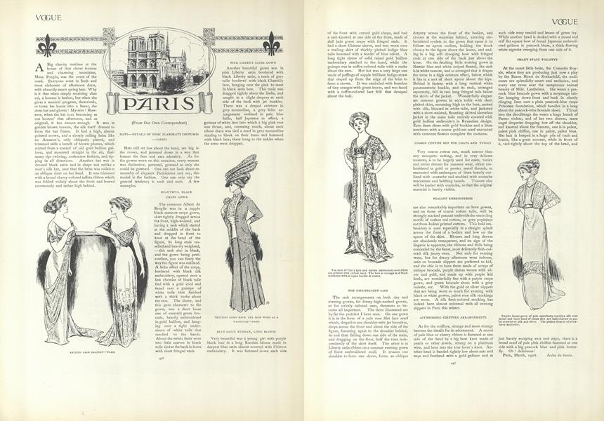 Paris (From Our Own Correspondent)