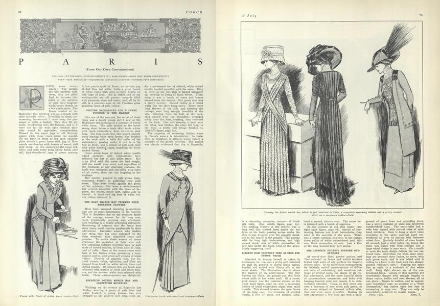 Paris (From Our Own Correspondent) | Vogue | JULY 15, 1909