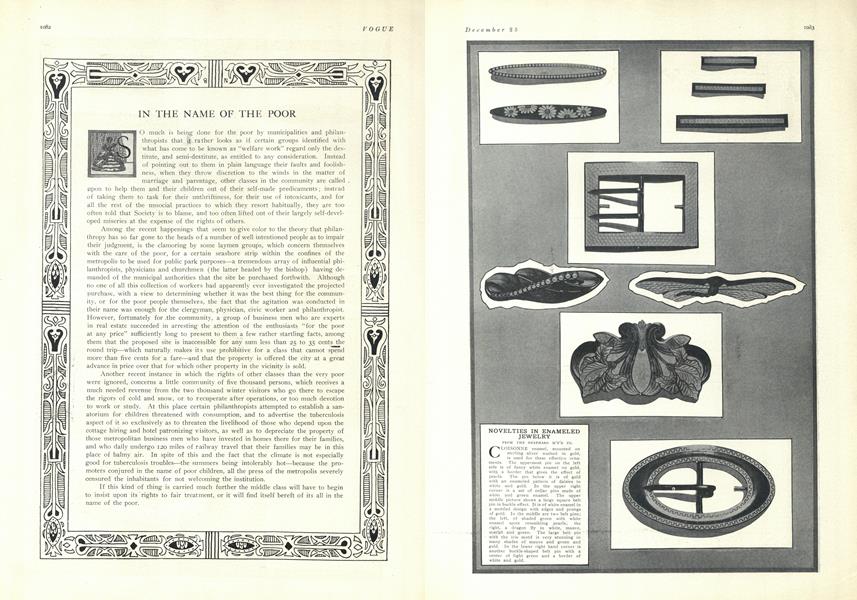 In the Name of the Poor