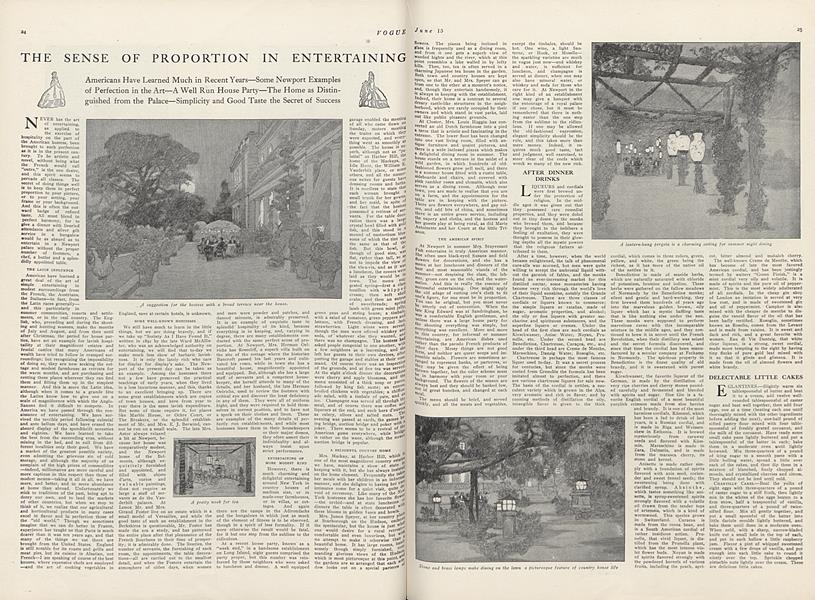 The Sense of Proportion in Entertaining