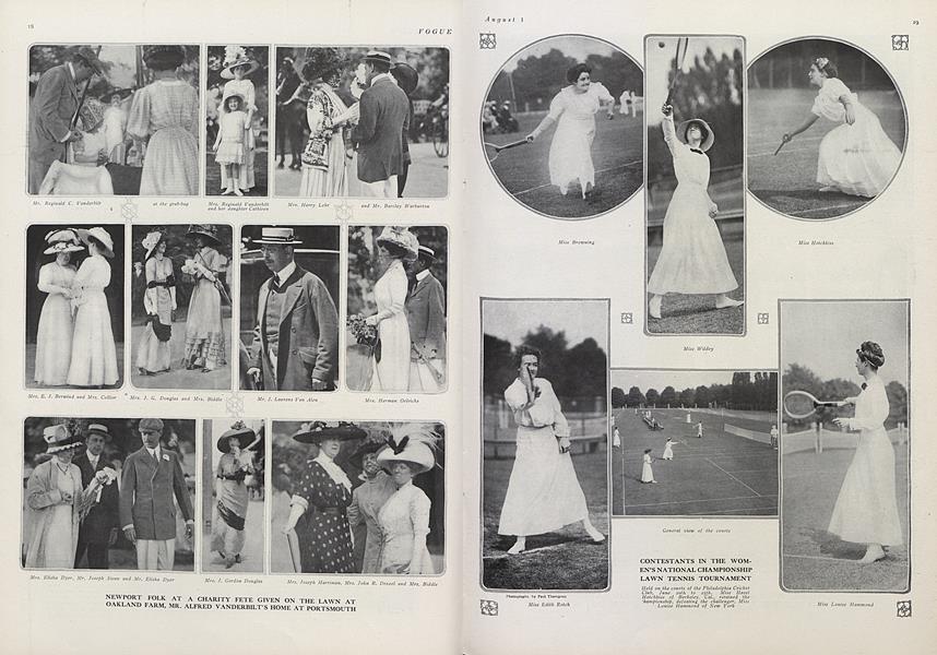 Contestants in the Women's national Championship Lawn Tennis Tournament