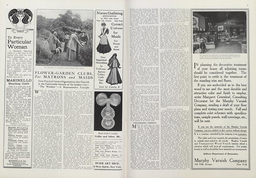 Flower Garden Clubs for Matrons and Maids