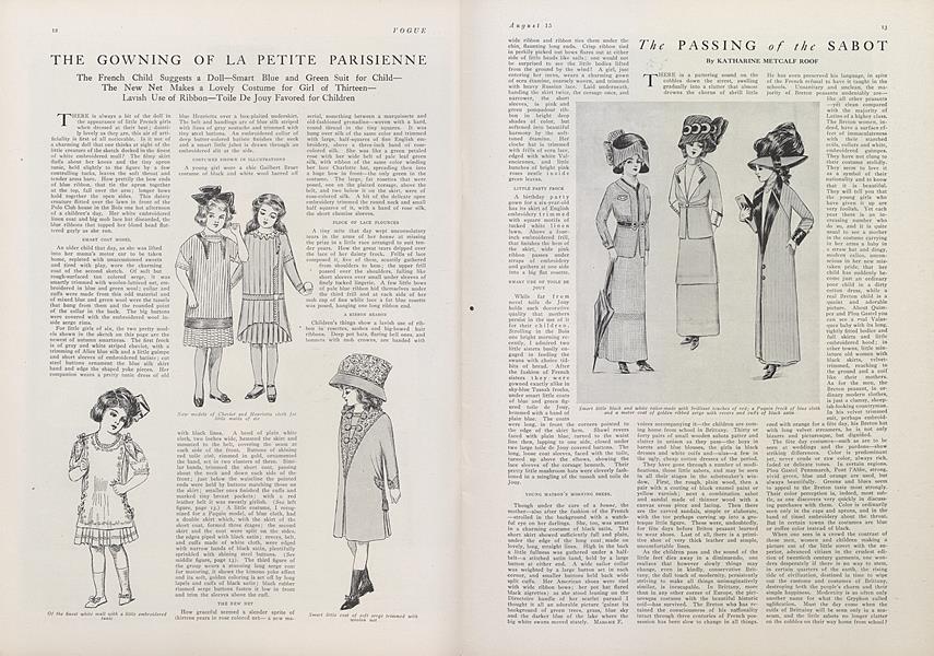 The Growing of La Petite Parisienne Vogue AUGUST 15, 1910