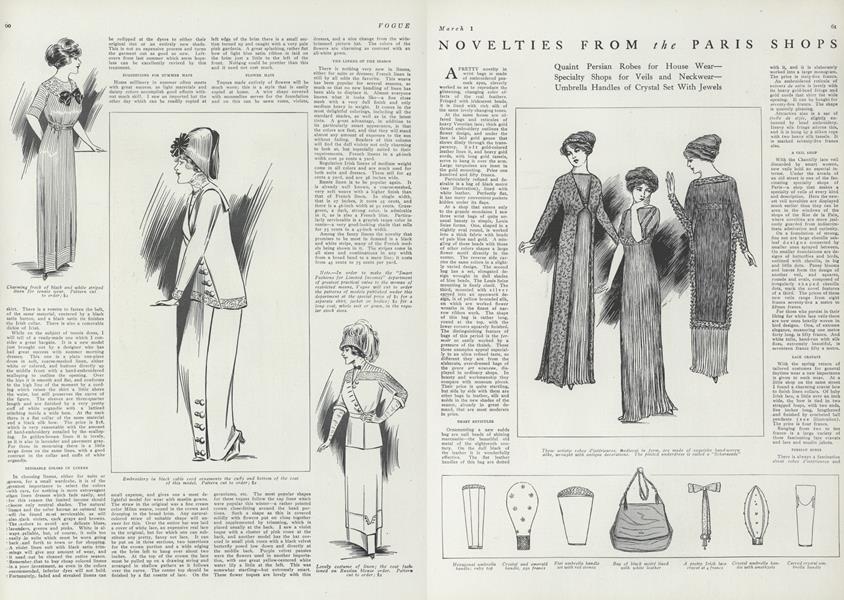 Novelties from the Paris Shops Vogue MARCH 1, 1911