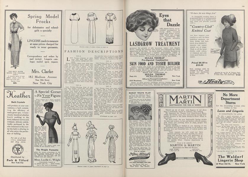 Fashion Descriptions Vogue APRIL 15, 1911