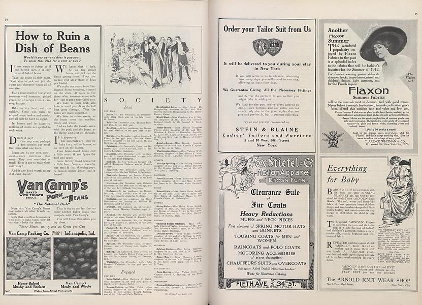 Society Vogue February 1, 1912