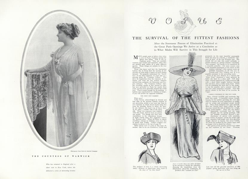 The Survival Of The Fittest Fashions | Vogue | APRIL 15, 1912