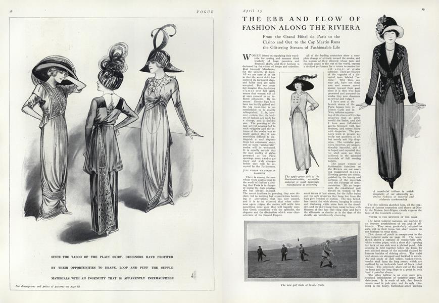 The Ebb and Flow of Fashion Along the Riviera  Vogue  APRIL 15, 1912